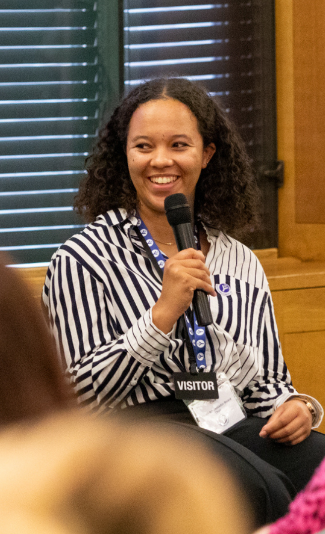 Youth Employment UK Youth Ambassador talking at an event